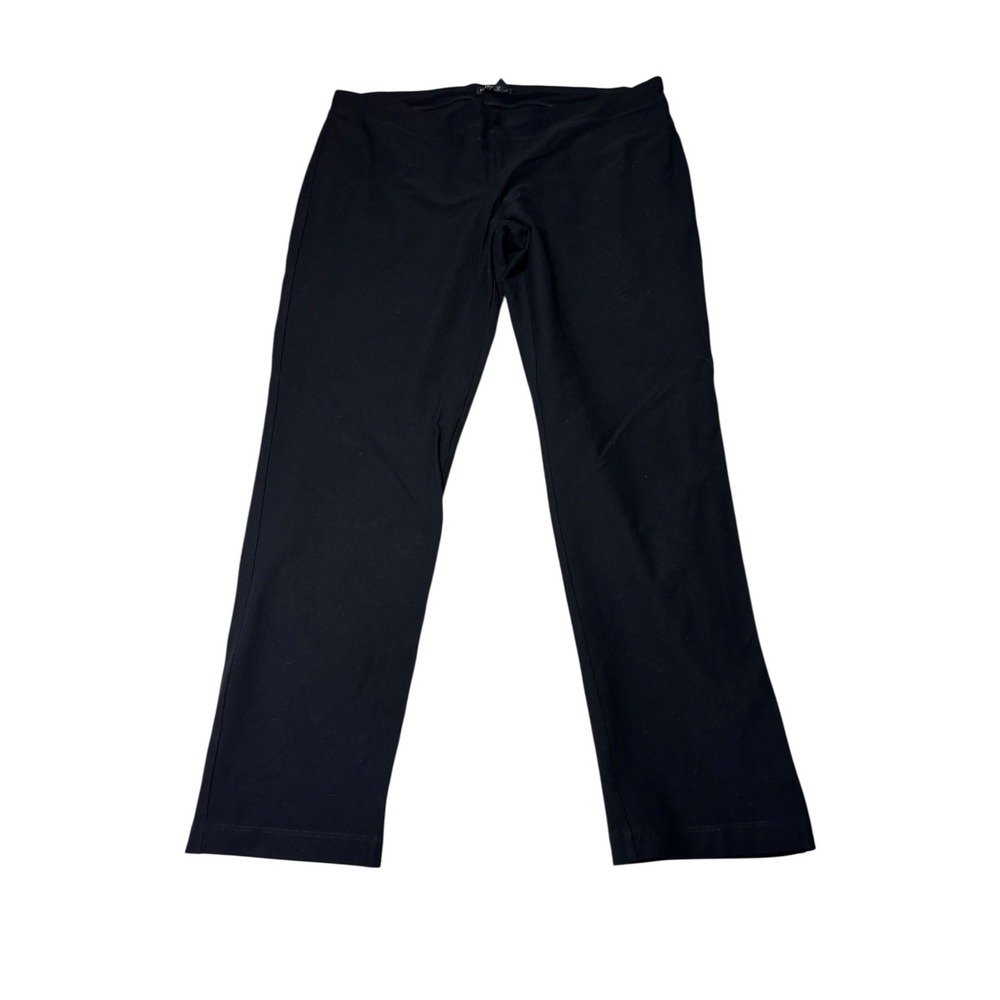 Eileen Fisher Womens Black Stretch Viscose Jersey Straight Pants Size‎ M W34 L26